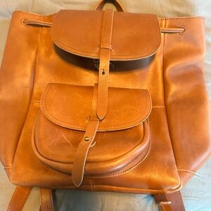 Madewell Transport Rucksack Leather Backpack